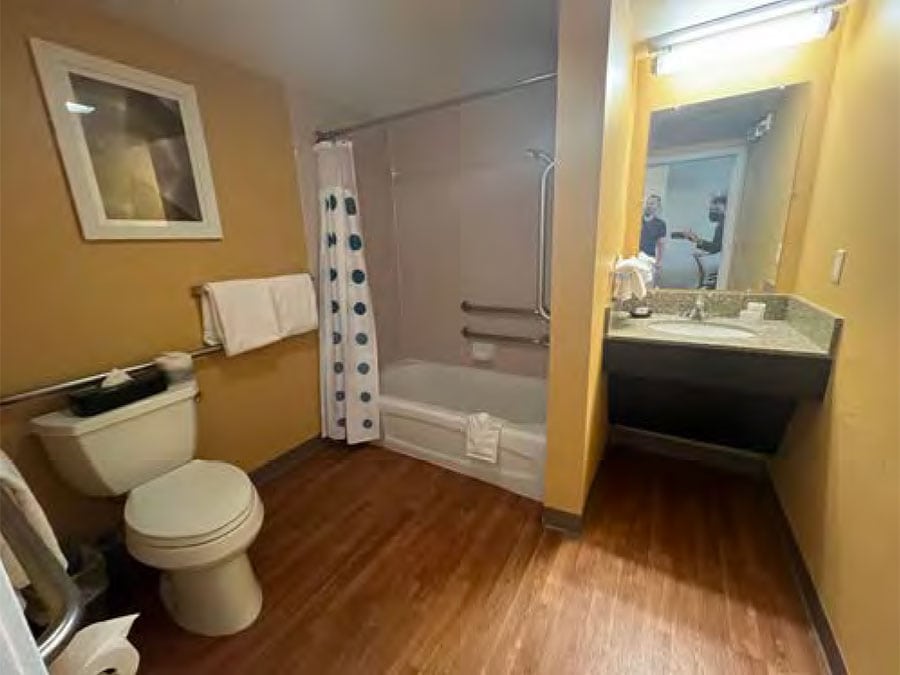 Designated Accessible Guest Room Bathroom With Bathtub