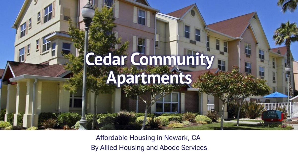 Cedar Community Apartments Affordable Housing In Newark CA
